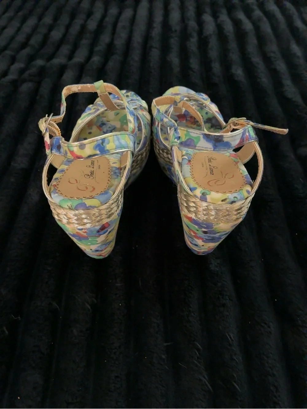 Poetic License Multicolor Floral Wedge Sandals